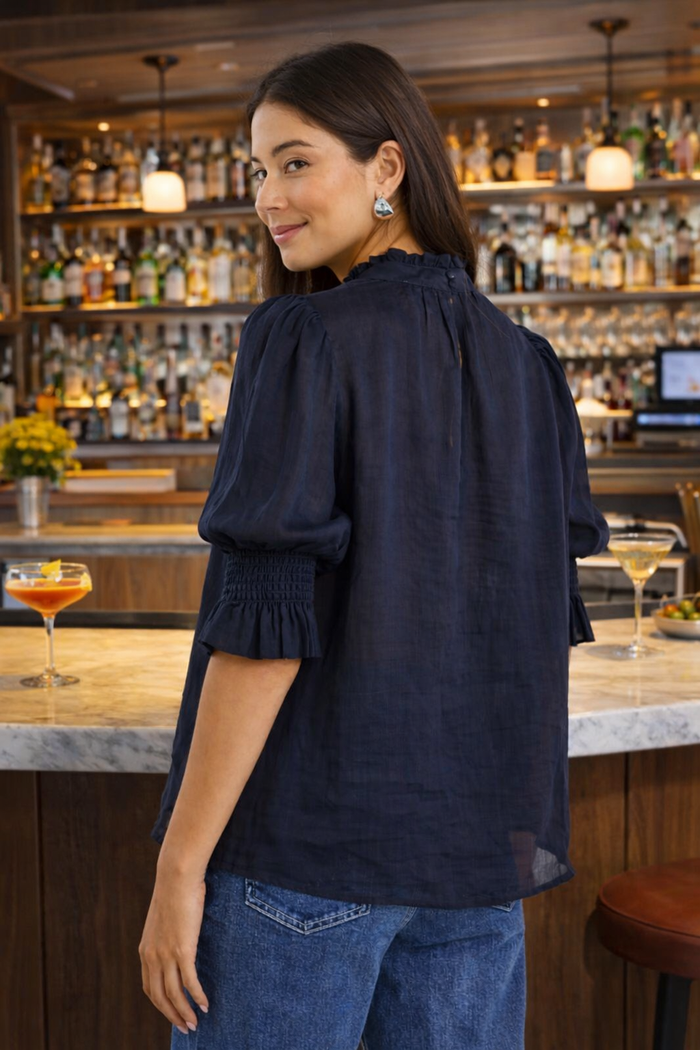 By Rosa Verse Navy Top