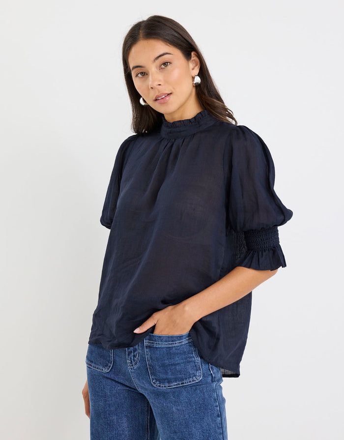 By Rosa Verse Navy Top