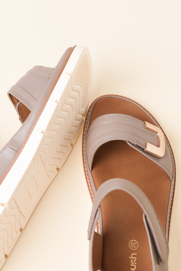 Callala Taupe Velcro Sandal