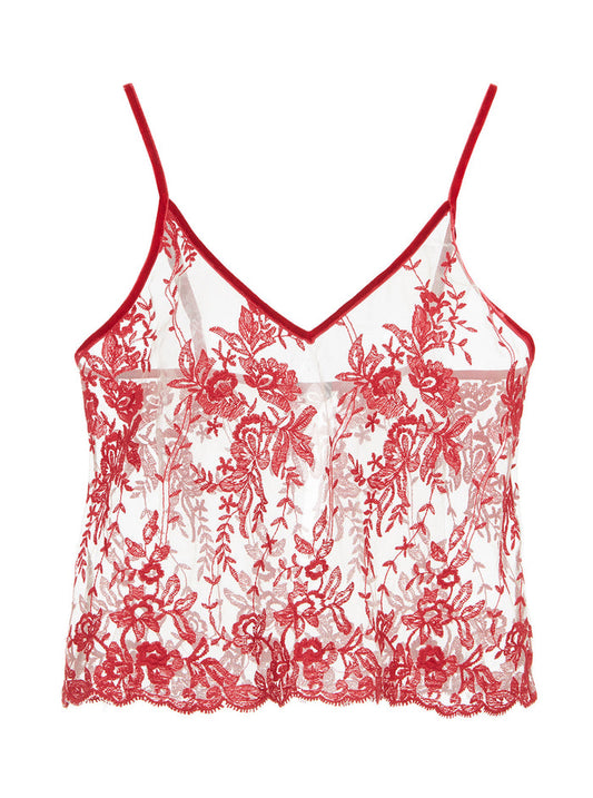Red Camisole, Rosie Velvet Camisole