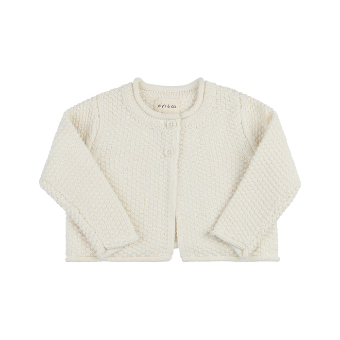 Cardigan – Cream – Floral Star Knit