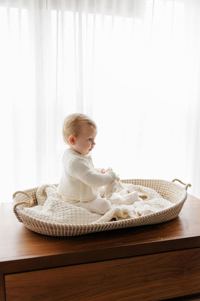 Cardigan – Cream – Floral Star Knit
