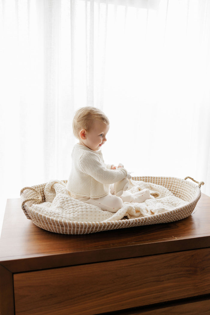 Cardigan – Cream – Floral Star Knit