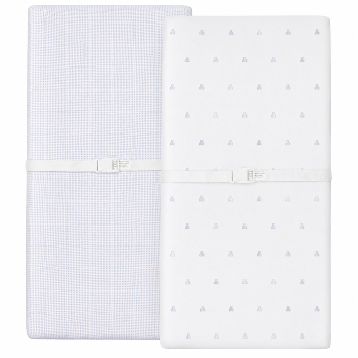 Changing Pad Cover | Cradle Sheet Set – Blue - Gingham Bear Collection