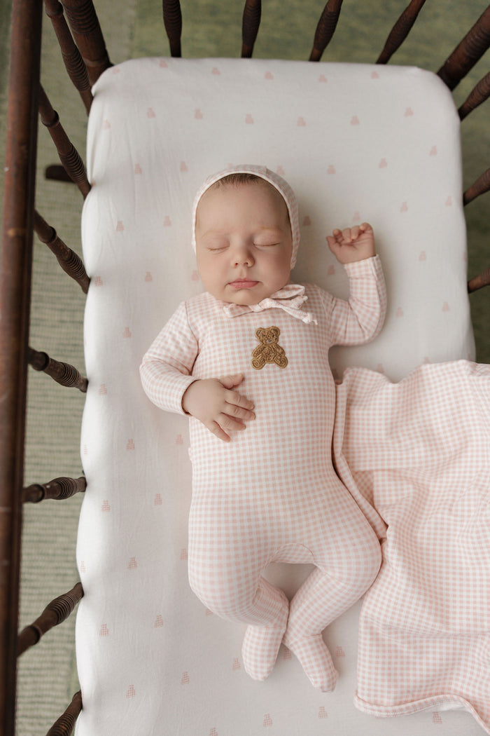 Changing Pad Cover | Cradle Sheet Set – Pink - Gingham Bear Collection
