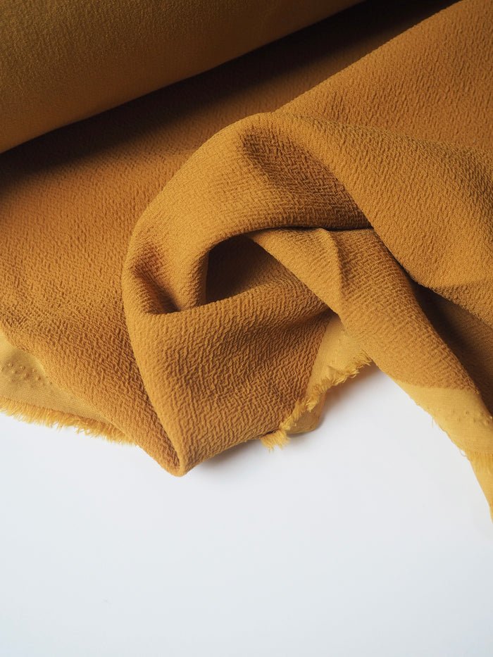 Chartreuse Stretch Crepe Cloqué