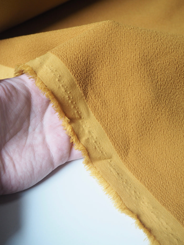 Chartreuse Stretch Crepe Cloqué