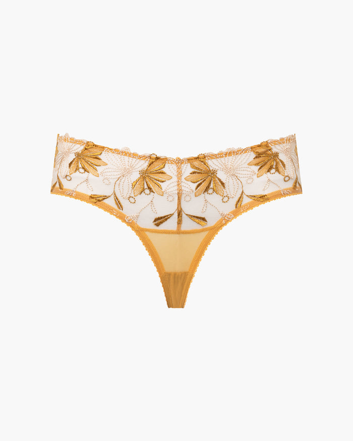 Gold Boyleg - Fiorita Cheeky Bikini