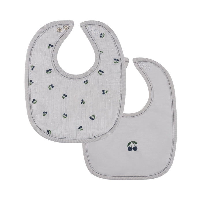 Blue Cherry Print Collection - 2 Pack Bib