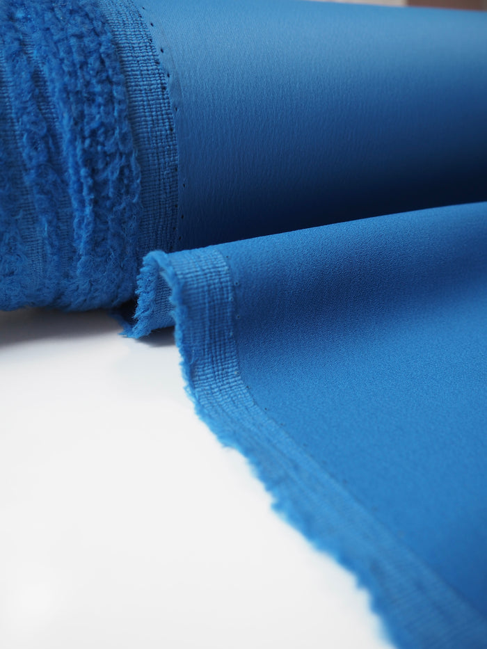 Cobalt Viscose/Acetate Crepe-Backed Satin