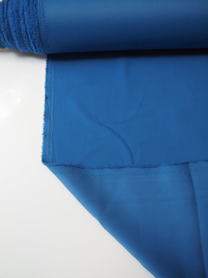 Cobalt Viscose/Acetate Crepe-Backed Satin