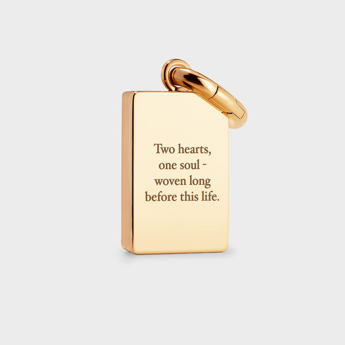 Coluri The Lovers Tarot Double Sided Gold Charm