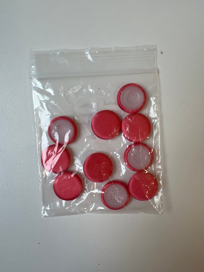 Coral Satin Fabric Covered Buttons 18mm x10