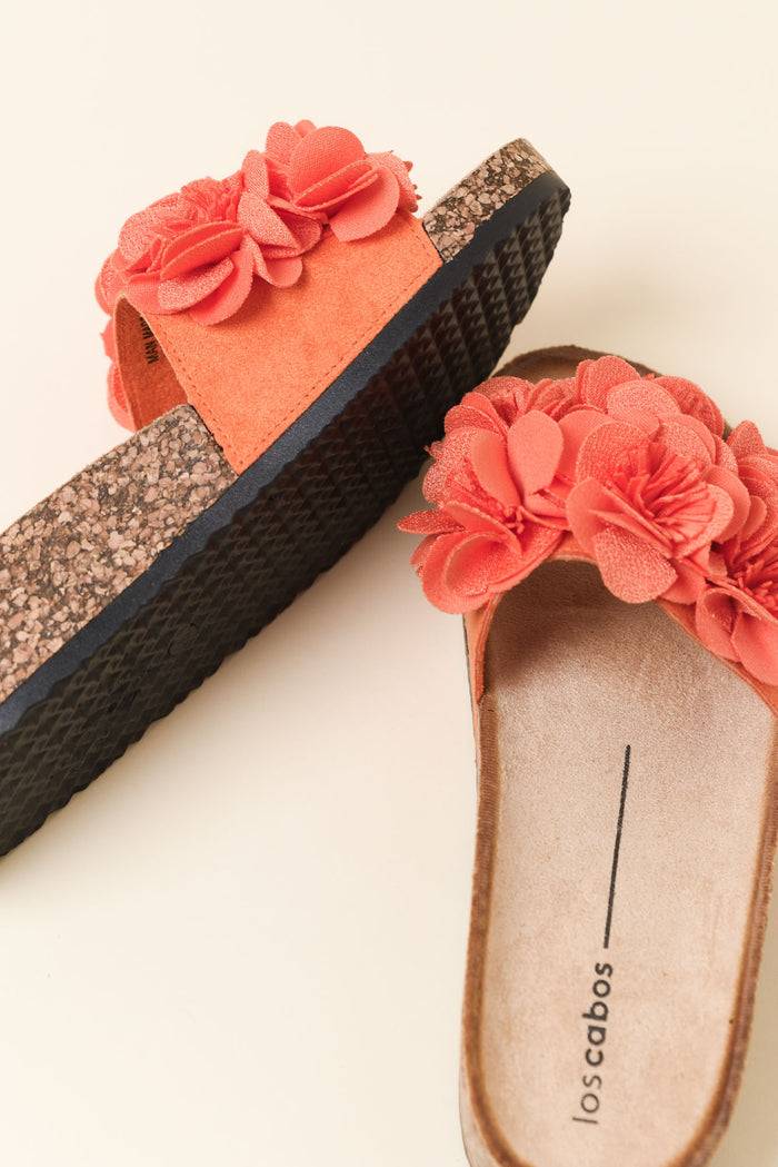 Corsage Orange Flower Slide