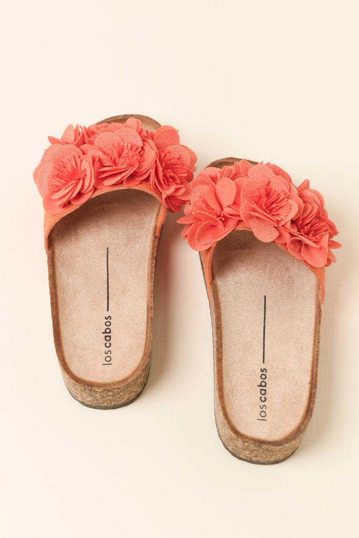 Corsage Orange Flower Slide