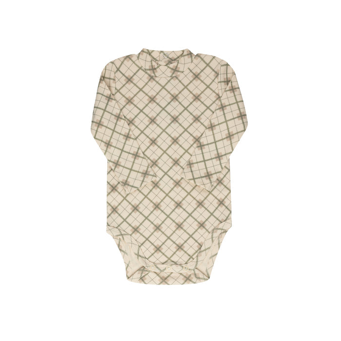Cotton Plaid Print Collection - Bodysuit + Overalls