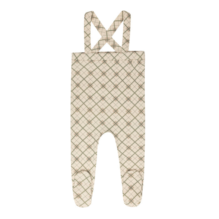 Cotton Plaid Print Collection - Bodysuit + Overalls