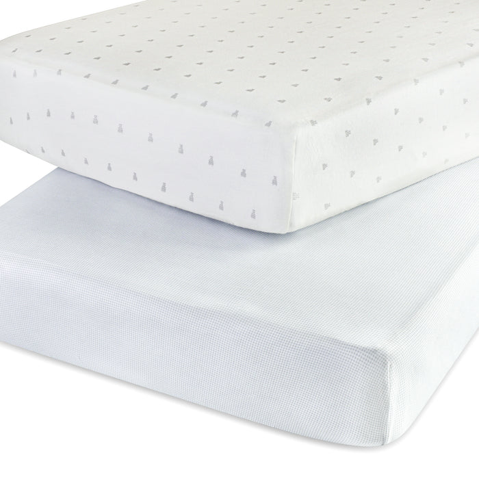 Crib Sheets – Blue - Gingham Bear Collection