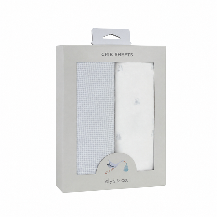 Crib Sheets – Blue - Gingham Bear Collection
