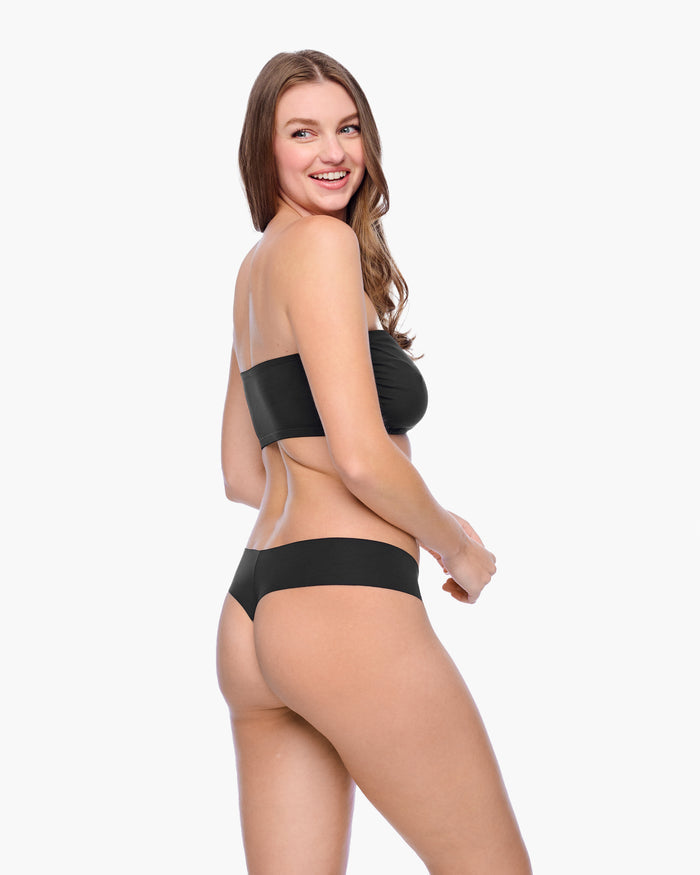 Black Bralette - Free Cut Micro Curvy Bandeau