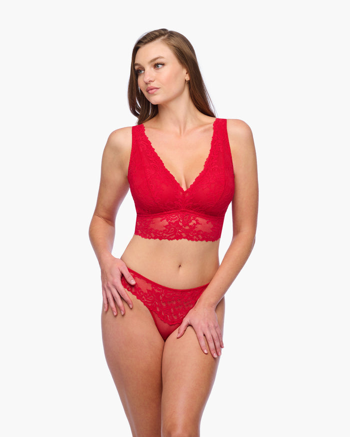 Red Bralette - Carmela Curvy Bralette