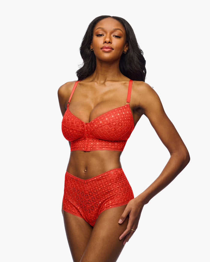 Red Bralette - Basilica Curvy Bralette