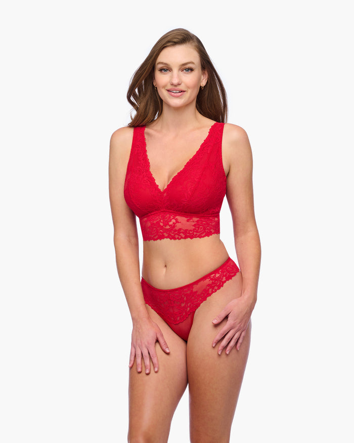 Red Bralette - Carmela Curvy Bralette