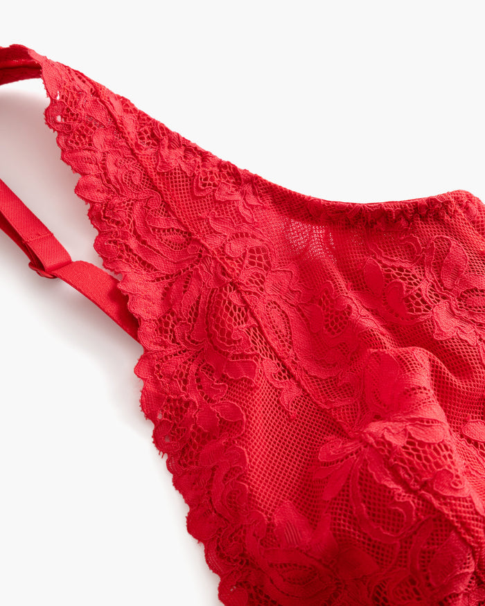 Red Bralette - Carmela Curvy Bralette