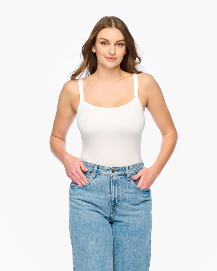 White Camisole - Talco Curvy Camisole