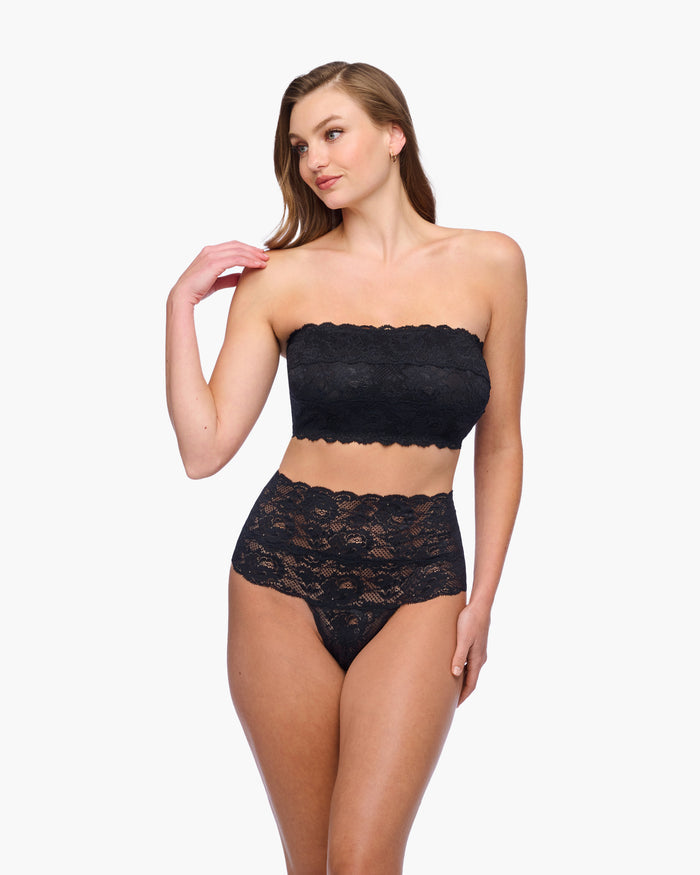 Black Bralette - Never Say Never Curvy Flirtie Bandeau Bra