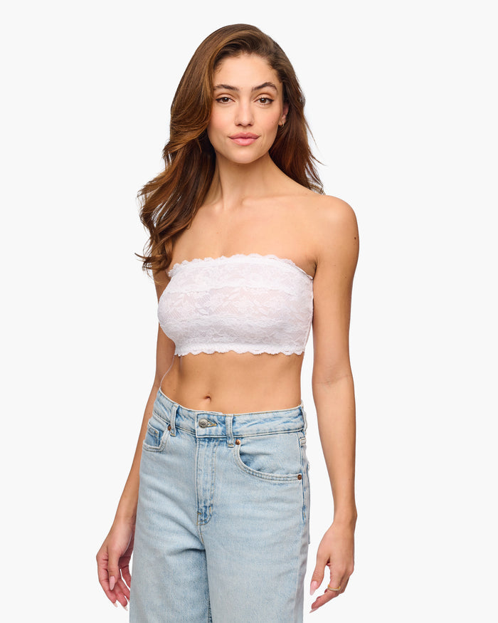 White Bralette - Never Say Never Curvy Flirtie Bandeau Bra
