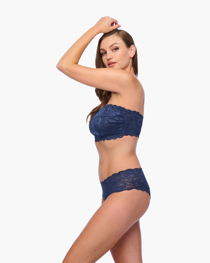 Blue Bralette - Never Say Never Curvy Flirtie Bandeau Bra