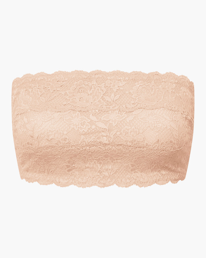 Beige Bralette - Never Say Never Curvy Flirtie Bandeau Bra
