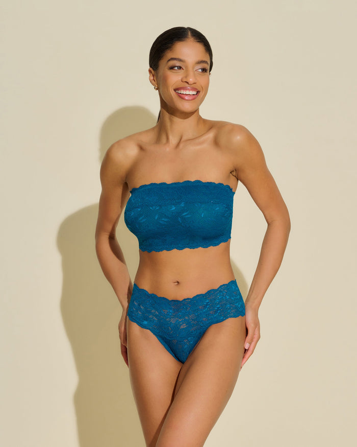 Blue Bralette - Never Say Never Curvy Flirtie Bandeau Bra