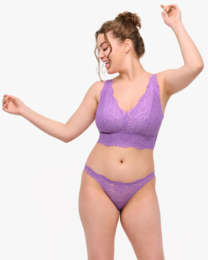 Purple Bralette - Pret A Porter Curvy Longline Bralette