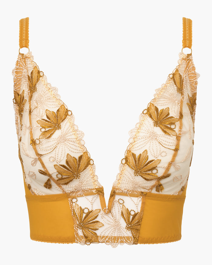 Gold Bralette - Fiorita Curvy Longline Bralette