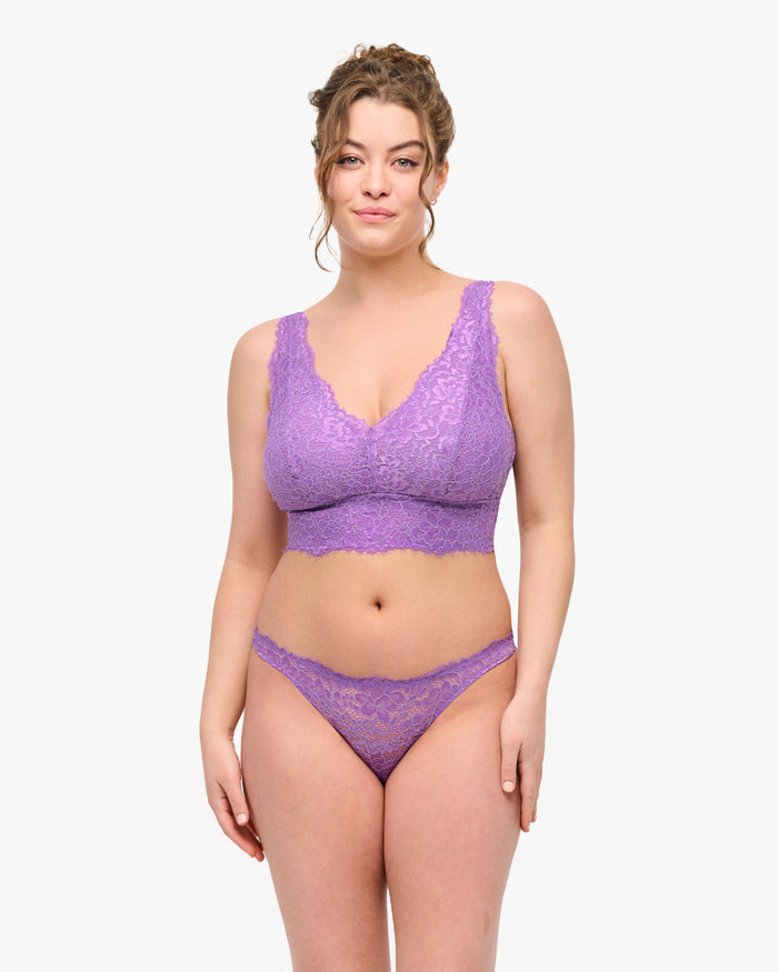 Purple Bralette - Pret A Porter Curvy Longline Bralette