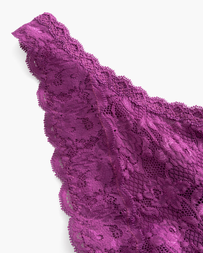 Purple Bralette - Never Say Never Curvy Plungie Longline Bralette