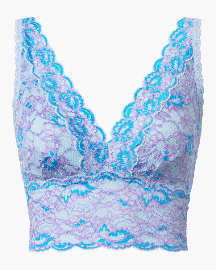 Purple Bralette - Never  Say Never Ombre Curvy Plungie Longline Bralette