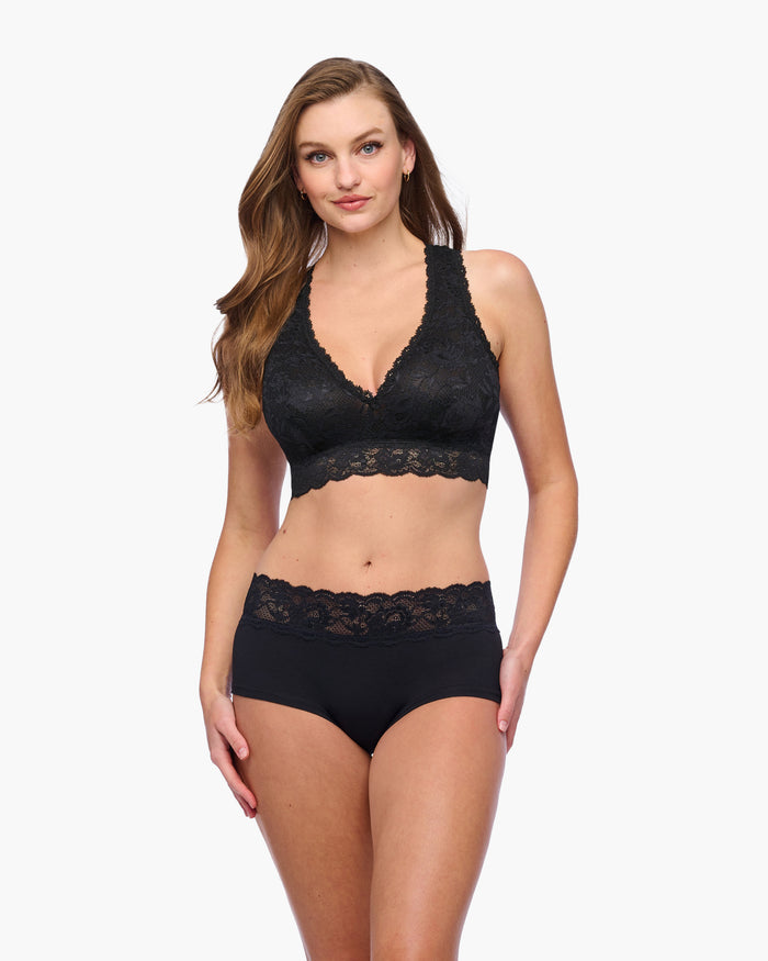 Black Bralette - Never Say Never Curvy Racie Racerback Bralette