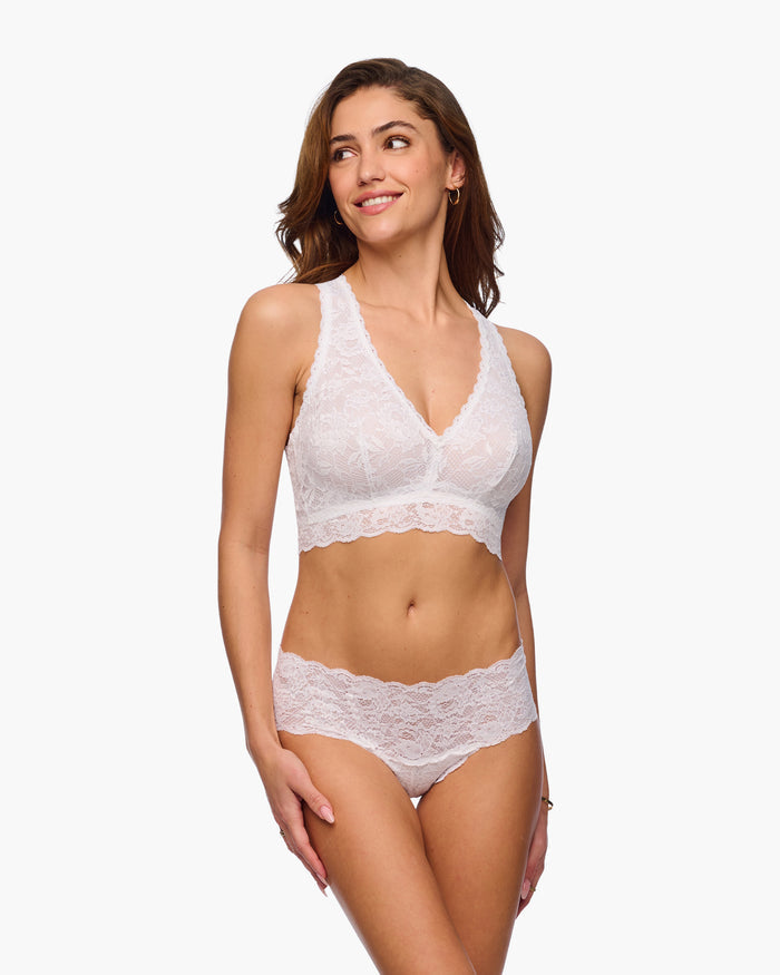 White Bralette - Never Say Never Curvy Racie Racerback Bralette