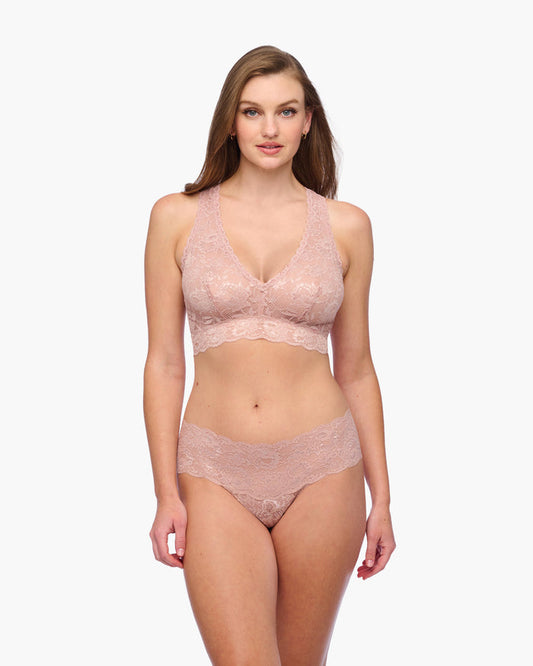 Pink Bralette - Never Say Never Curvy Racie Racerback Bralette
