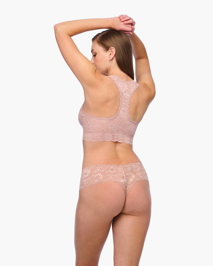 Pink Bralette - Never Say Never Curvy Racie Racerback Bralette