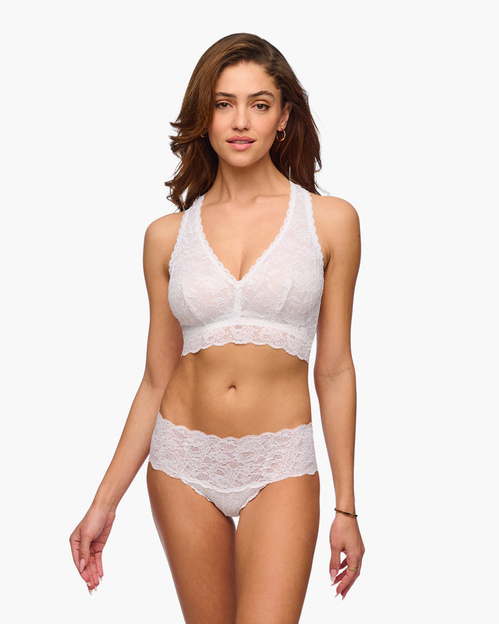 White Bralette - Never Say Never Curvy Racie Racerback Bralette