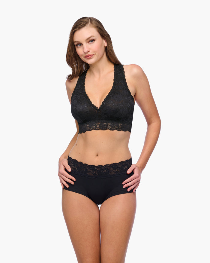 Black Bralette - Never Say Never Curvy Racie Racerback Bralette