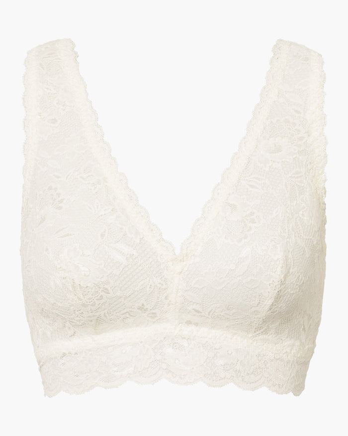 White Bralette - Never Say Never Curvy Racie Racerback Bralette