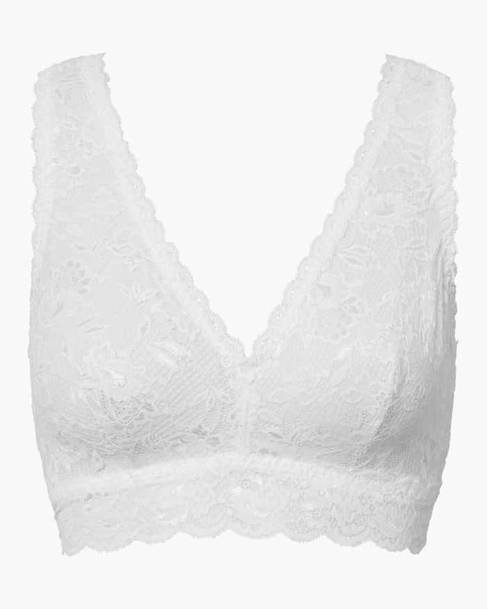 White Bralette - Never Say Never Curvy Racie Racerback Bralette
