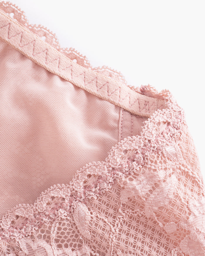 Pink Bralette - Never Say Never Curvy Racie Racerback Bralette