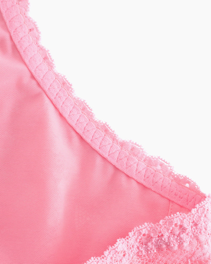 Pink Bralette - Never Say Never Curvy Racie Racerback Bralette