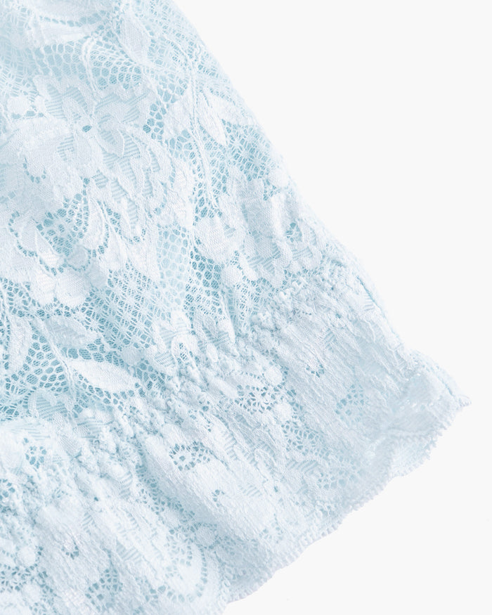 Blue Bralette - Never Say Never Curvy Racie Racerback Bralette